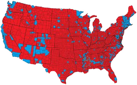 2024 election county map - Trump mandate